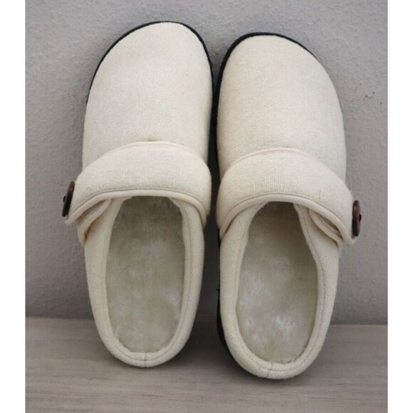 Glolily WMN's Sz 8M Ivory Mia Faux Shearling Lined Indoor/Outdoor Comfy Slippers - Picture 7 of 13